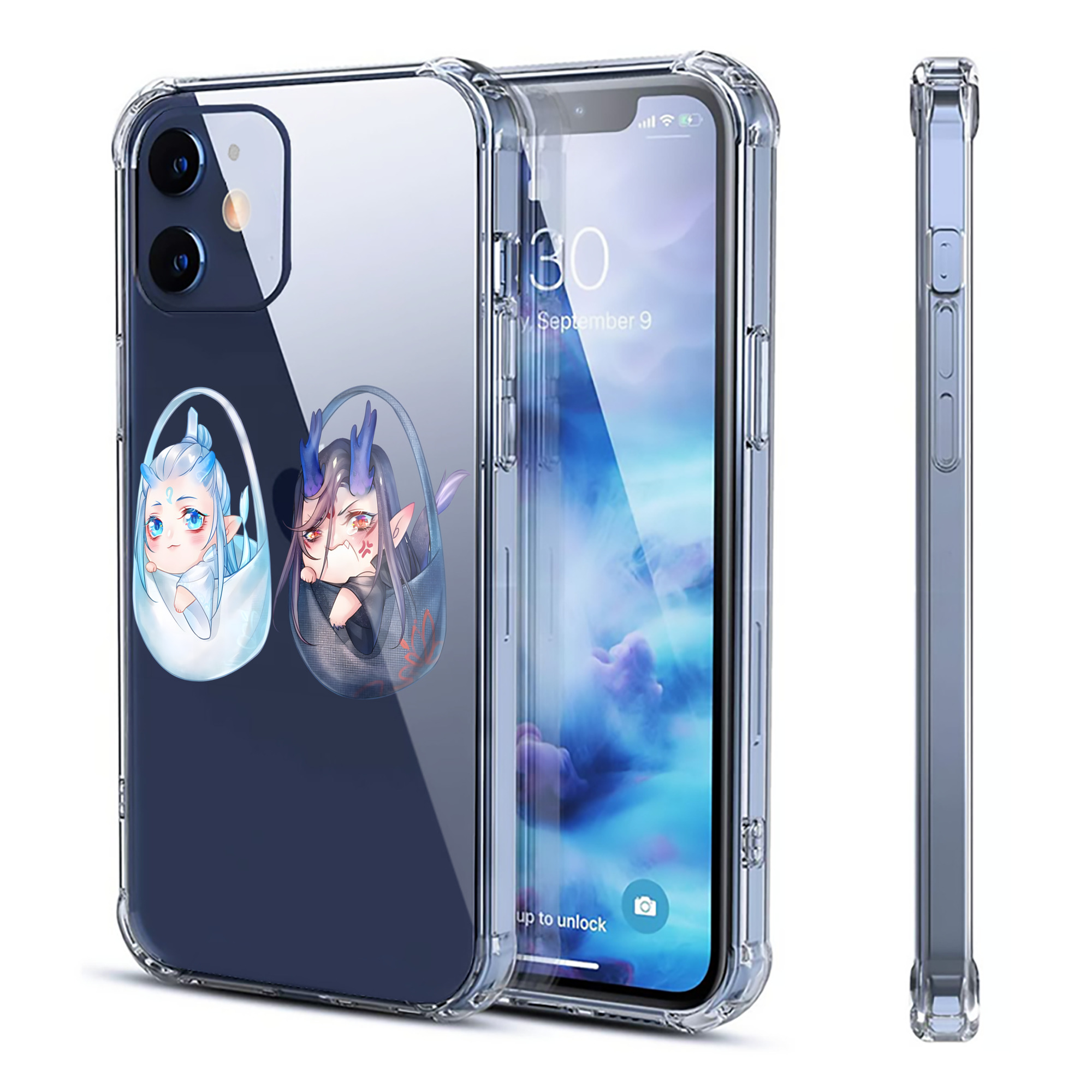 （画像用） Ne Zha 2 ナタ 魔童の大暴れ 【iPhone 12シリーズ対応】透明スマホケース（クリアソフトケース）